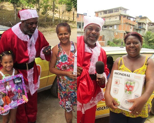 Ouvintes da Fazenda Mamão e do Triângulo recebem Papai Noel da Baiana