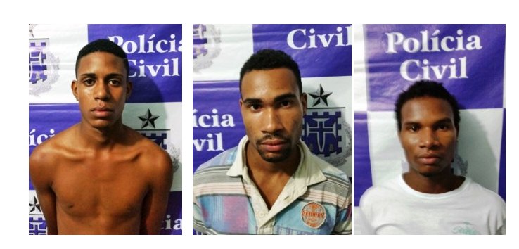 Três homens são presos em Candeias por tráfico de drogas