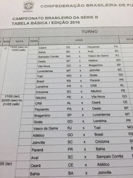 Bahia estreia contra o Avaí na Série B; veja tabela básica da 1ª rodada