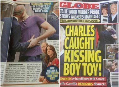 Tabloide americano divulga supostas fotos do príncipe Charles aos beijos com rapaz