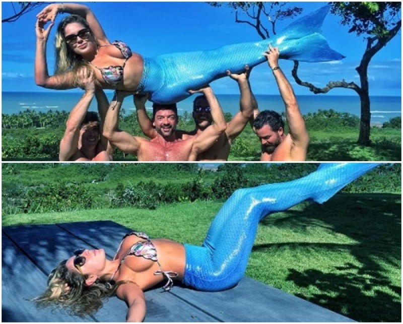 Ex-BBB curte litoral da Bahia e exibe boa forma