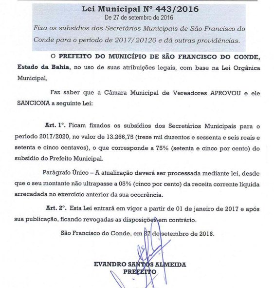 Secretário que teve salário reajustado fala em crise financeira na cidade e cortes em gratificações de funcionários