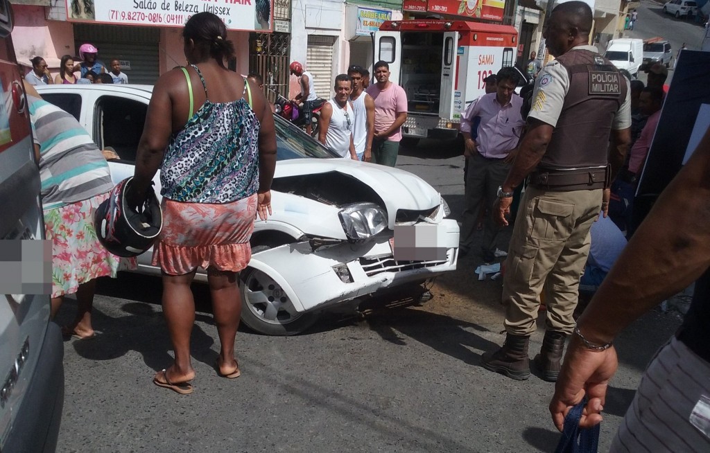 Candeias: Taxista passa mal e atropela pedestre no centro da cidade