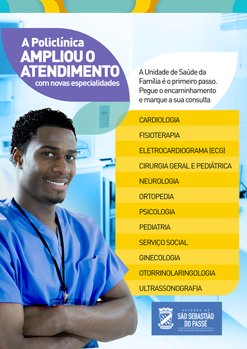 Policlínica de São Sebastião do Passé ampliou atendimento e conta com novas especialidades