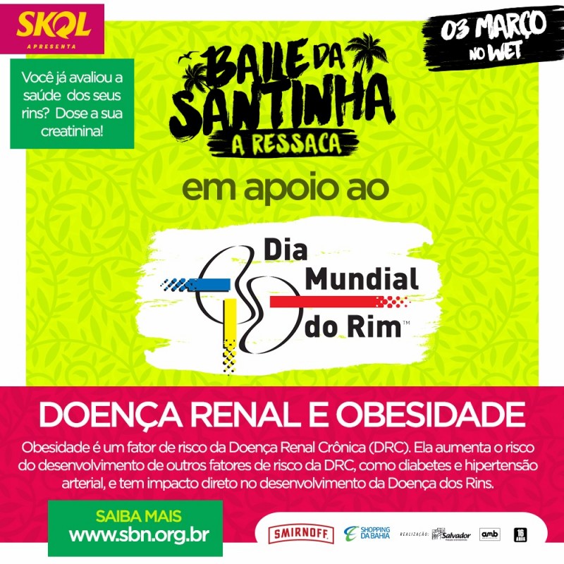 Baile da Santinha apoia o Dia Mundial do Rim