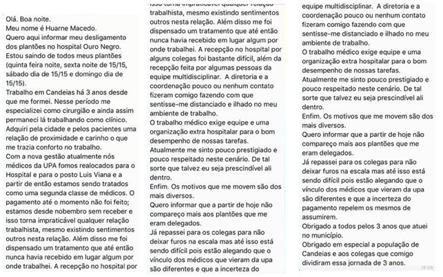 Médico de Candeias pede desligamento do Hospital Ouro Negro