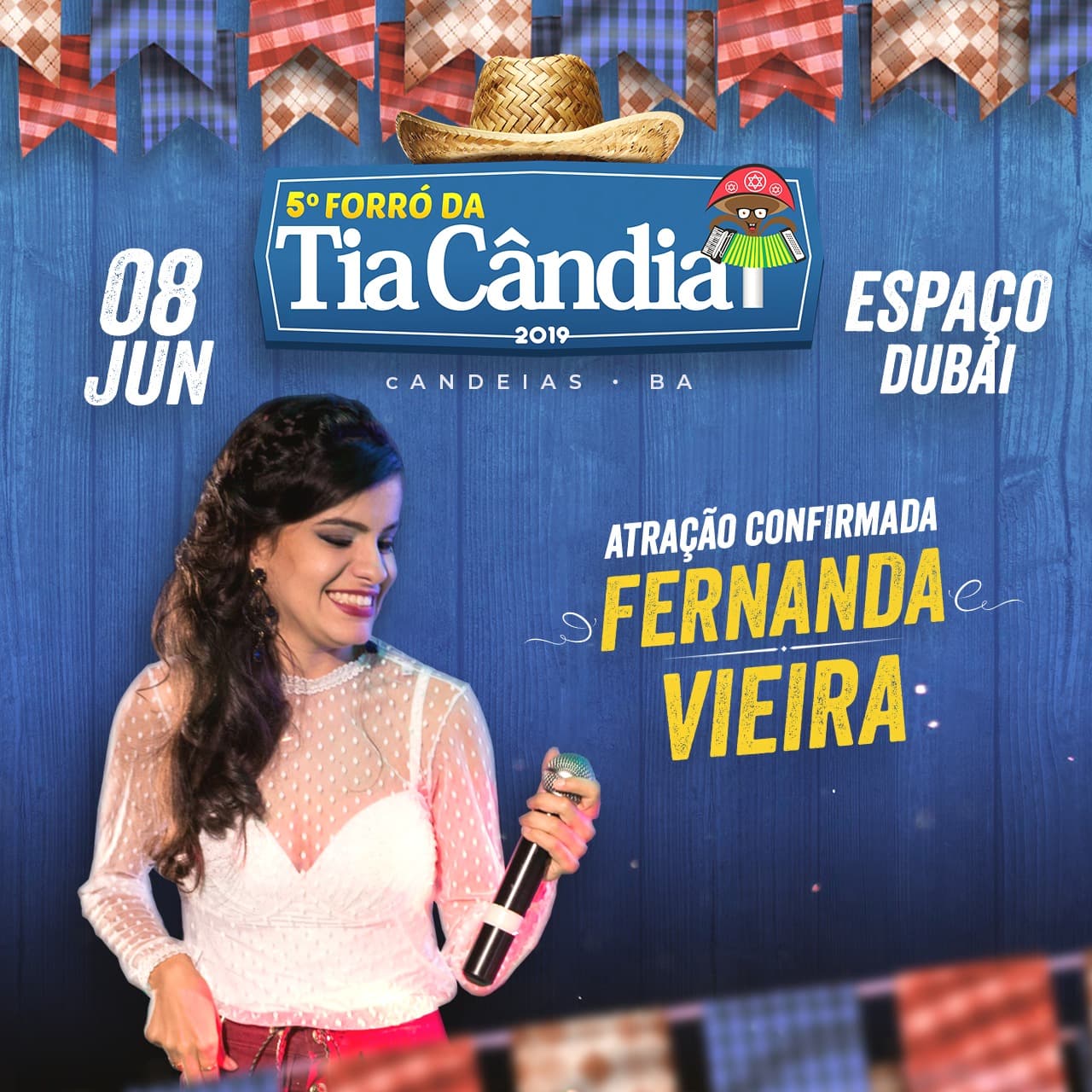 Fernanda Vieira é presença confirmada no Forró da Tia Cândia