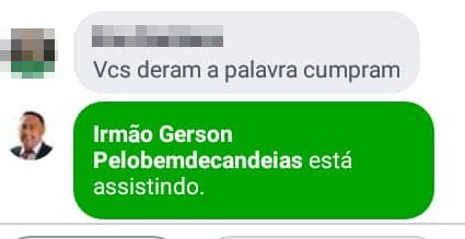 Irmão Gerson se ausenta de um sessão importante para ficar de casa assistindo através de uma live