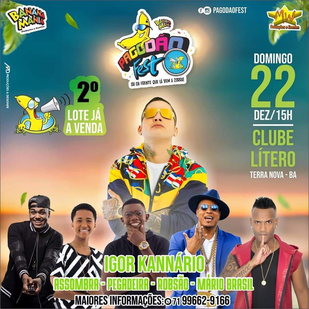 Pagodão Fest acontece neste domingo em Terra Nova