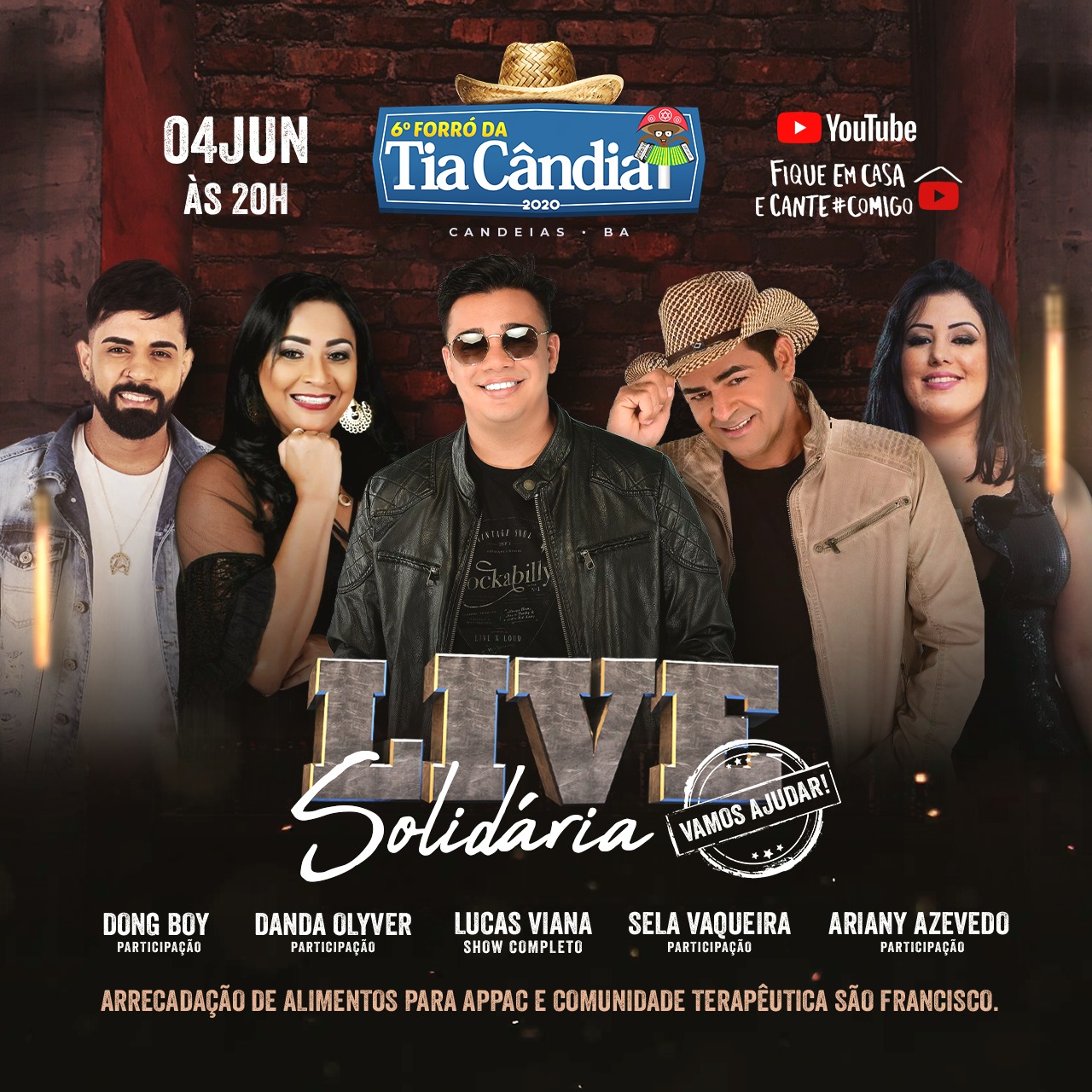 Forró da Tia Cândia: Live Solidária vai acontecer dia 4 de junho