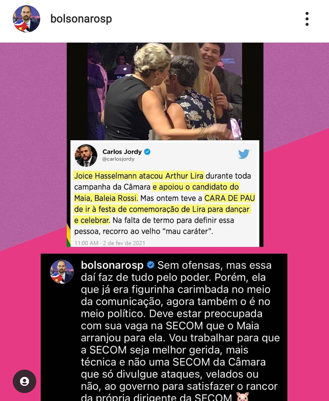 Deputada que votou em Baleia é flagrada toda animada e sem máscara em festa de Arthur Lira