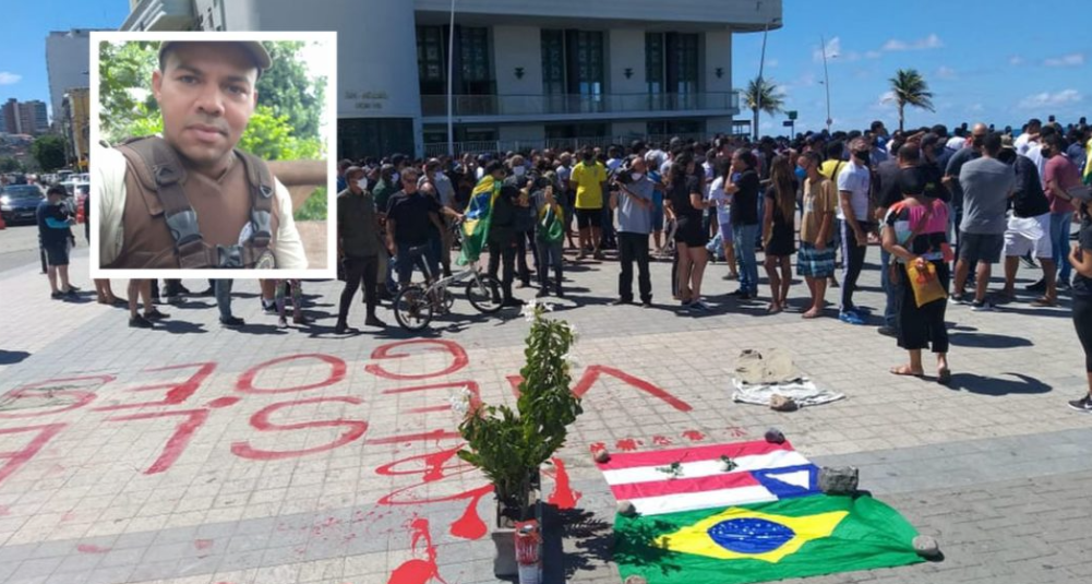 Protesto na Barra contra morte de policial