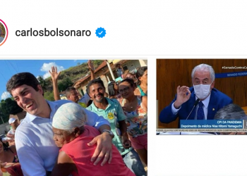 Filho de Bolsonaro relembra momentos que o filho de Otto em campanha ignorava recomendações sanitárias