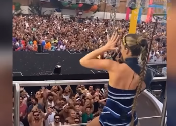 Por Carnaval, Cláudia Leite ‘esquece pandemia’ e aglomera multidão sem máscara, em show