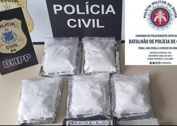 Policiais civis apreendem R$ 800 mil em cocaína no município de Candeias