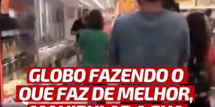 Homem desmascara Rede Globo fazendo ‘matéria tendenciosa’ dentro de supermercado: “Só procuram idosos com carrinhos vazios”