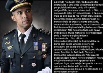 Capitão que sobreviveu a ação desastrosa da PM em Itajuípe sofre perseguição do governo Rui