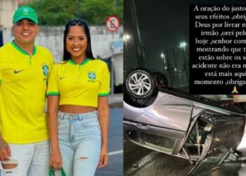 Cantor da CBX Samba Club sofre acidente de carro com a namorada na Avenida Paralela