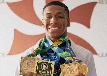 O baiano é o atual campeão brasileiro Juvenil 1 meio-pesado da faixa azul