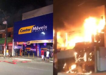 Simões Filho: Loja de móveis é destruída após pegar fogo