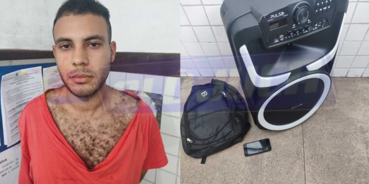 Ladrão é preso em flagrante após furtar loja de eletrodomésticos em Candeias