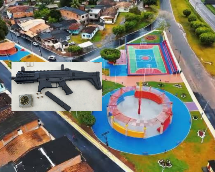 PM apreende submetralhadora no distrito de Menino Jesus, em Candeias