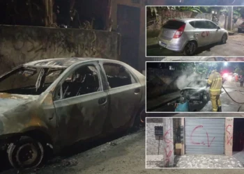 URGENTE! Mais de 60 bandidos incendeiam veículos no Lobato, na capital baiana