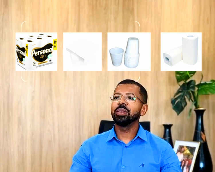 Prefeito de Candeias pretende gastar mais de R$ 3 milhões em papel higiênico, papel toalha, guardanapo e copos descartáveis