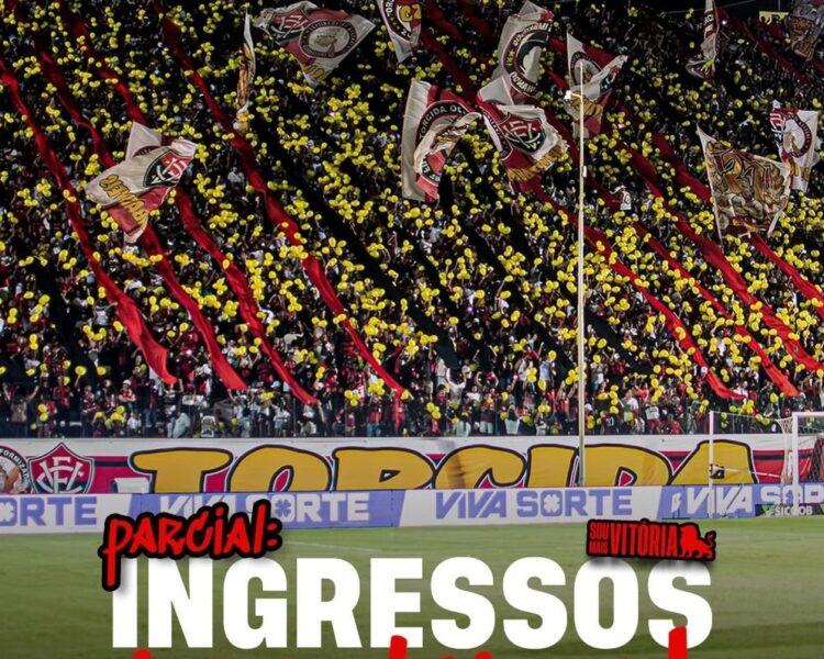 Arquibancada esgotada! Vitória divulga parcial de ingressos contra o São Paulo