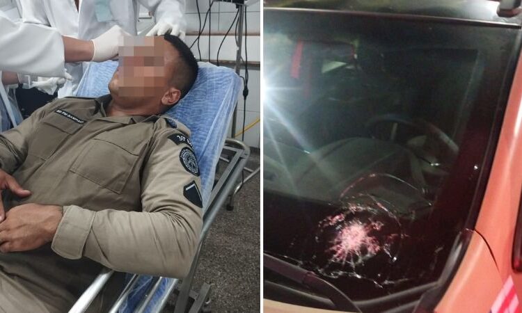 PM fica ferido após viatura ser atingida por tiros disparados por membros do CV em Salvador