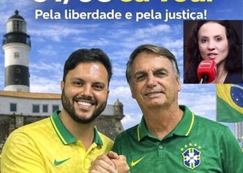 Filho de apresentadora que chama o bolsonarismo de seita satânica participa de manifestação bolsonarista